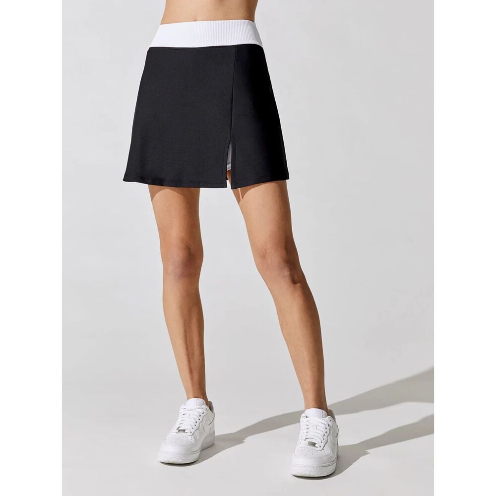 CARBON38 Skort Womens XL Black Pull On Ribbed Shorts Tennis Skirt CARBON 38